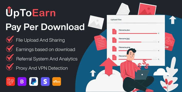 UpToEarn v1.3 - Monetized File Uploads (SAAS Ready) - nulled
