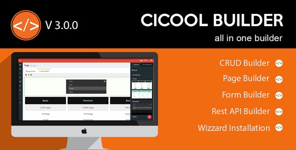Cicool v3.4.4 - Page, Form, Rest API and CRUD Generator