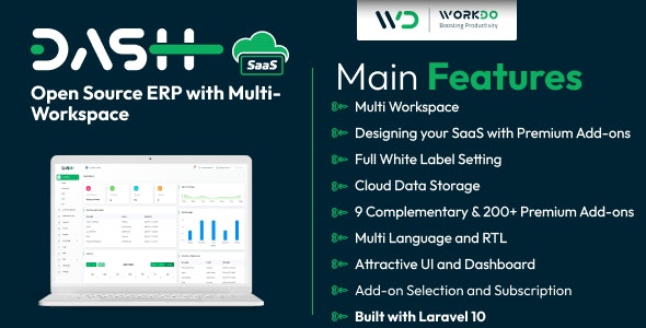 WorkDo Dash SaaS v3.1 - Open Source ERP with Multi-Workspace - nulled