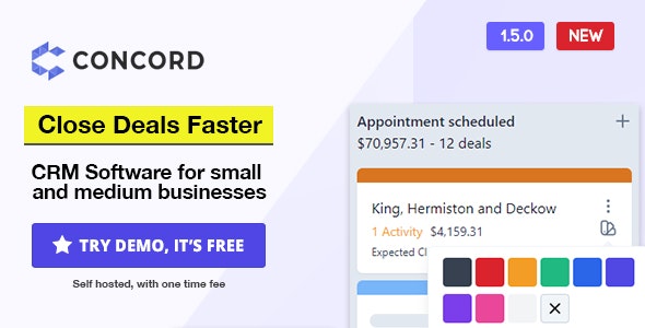 Concord v1.3.4 - Deals Management CRM