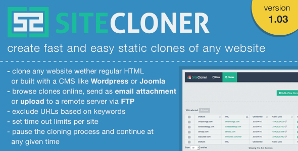 SiteCloner - Make Clones or Copies of any website