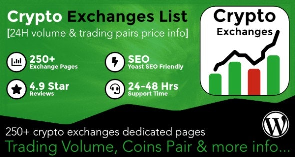 Cryptocurrency Exchanges List Pro v2.9.2 - WordPress Plugin