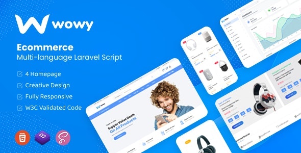 Wowy v1.30.9 - Multi-language Laravel eCommerce Script - nulled