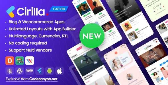 Cirilla - Multipurpose Flutter App For Wordpress & Woocommerce - v4.1.6