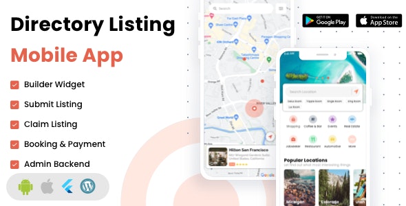Listar FluxPro - Flutter mobile directory listing & booking - Wordpress Backend - v1.3.4