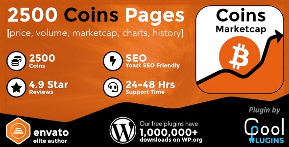 Coin Market Cap & Prices v5.6.7 - WordPress Cryptocurrency Plugin