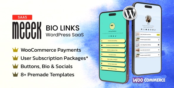 Meeek v3.5 - Bio Links SaaS (WordPress)